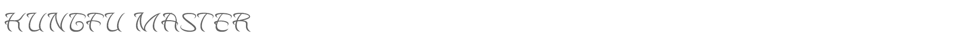 Sample characters Kungfu Master Font